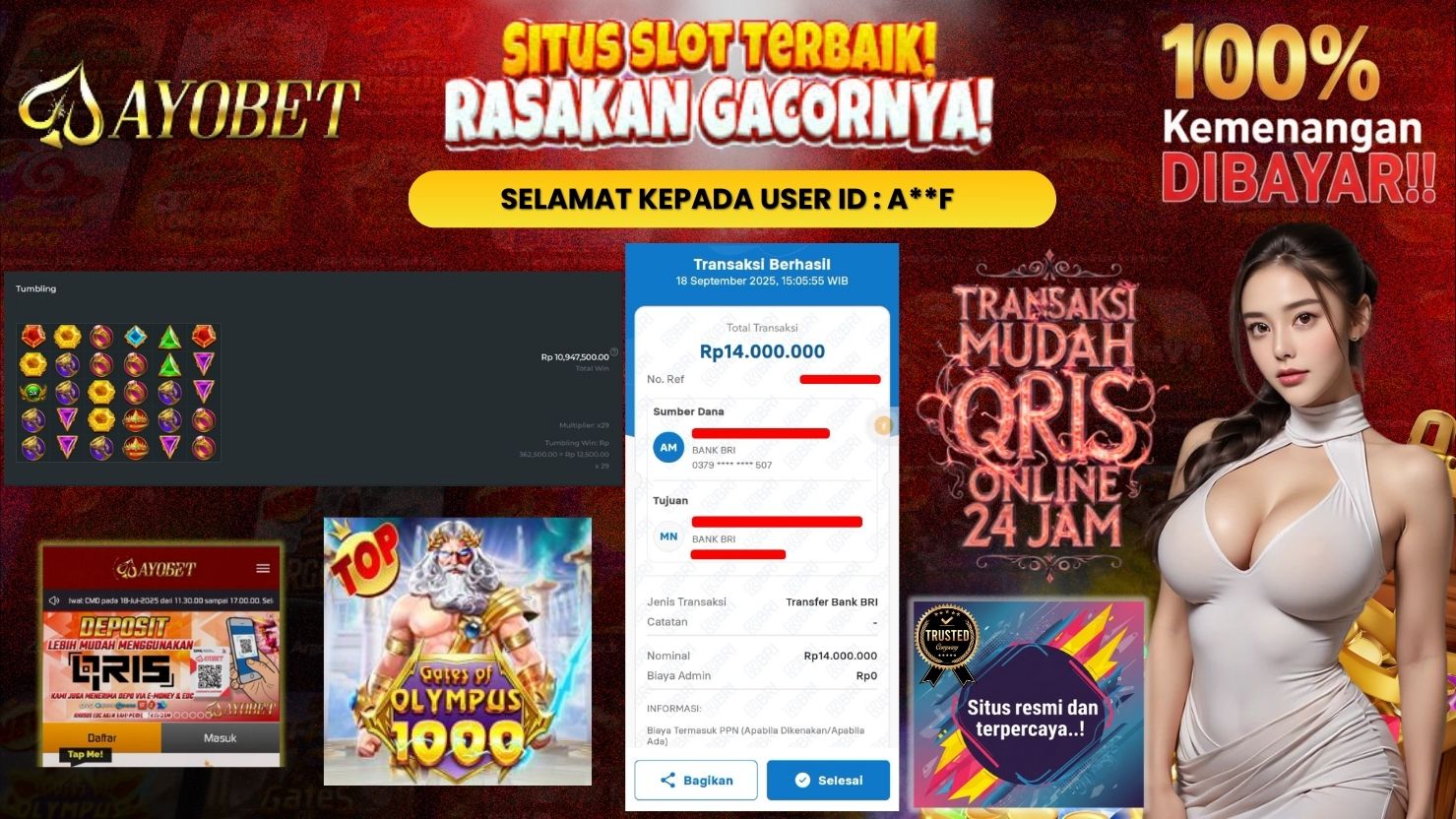 AYOBET JACKPOT SLOT GATES OF OLYMPUS 1000